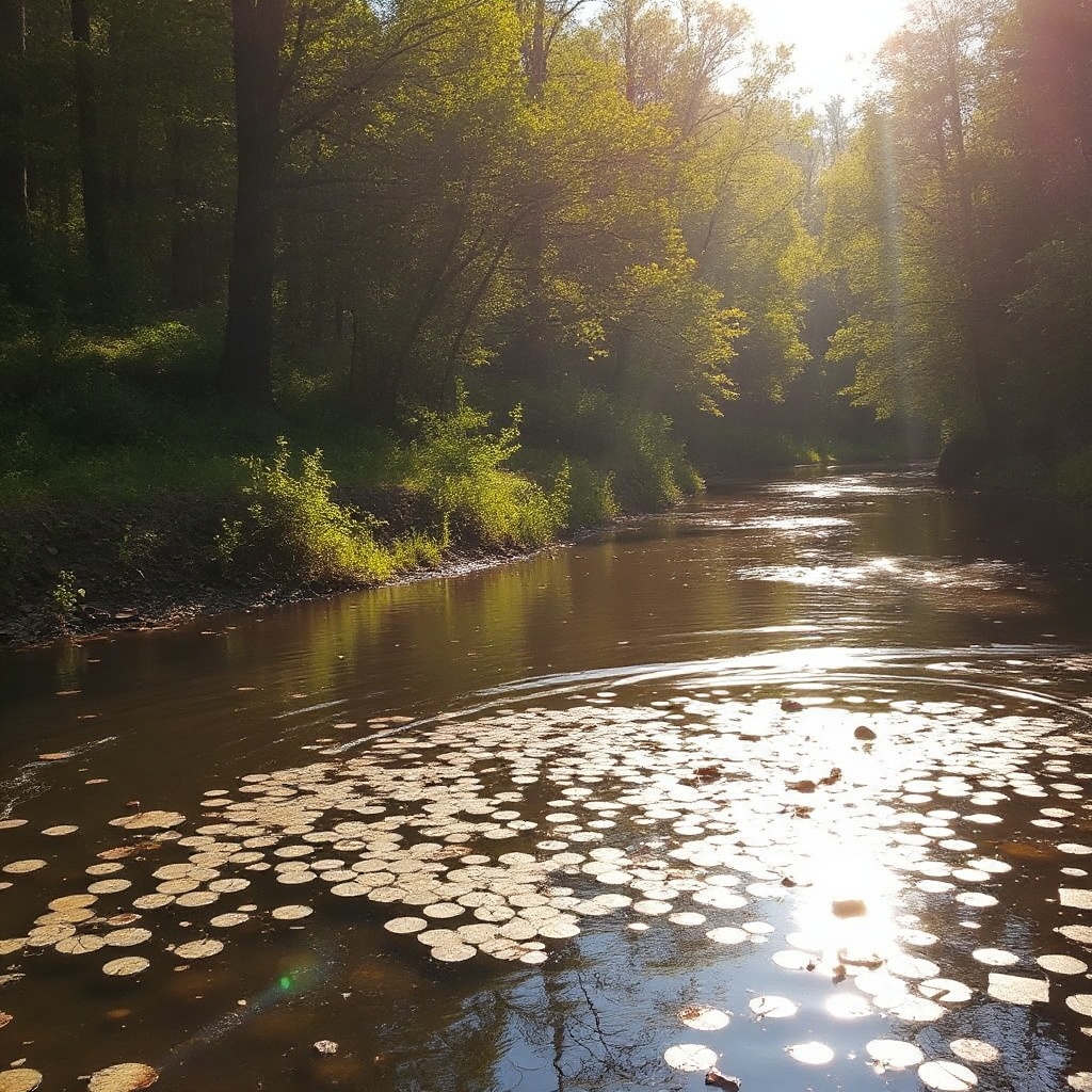 Водоспад у лісі з оглядовим майданчиком